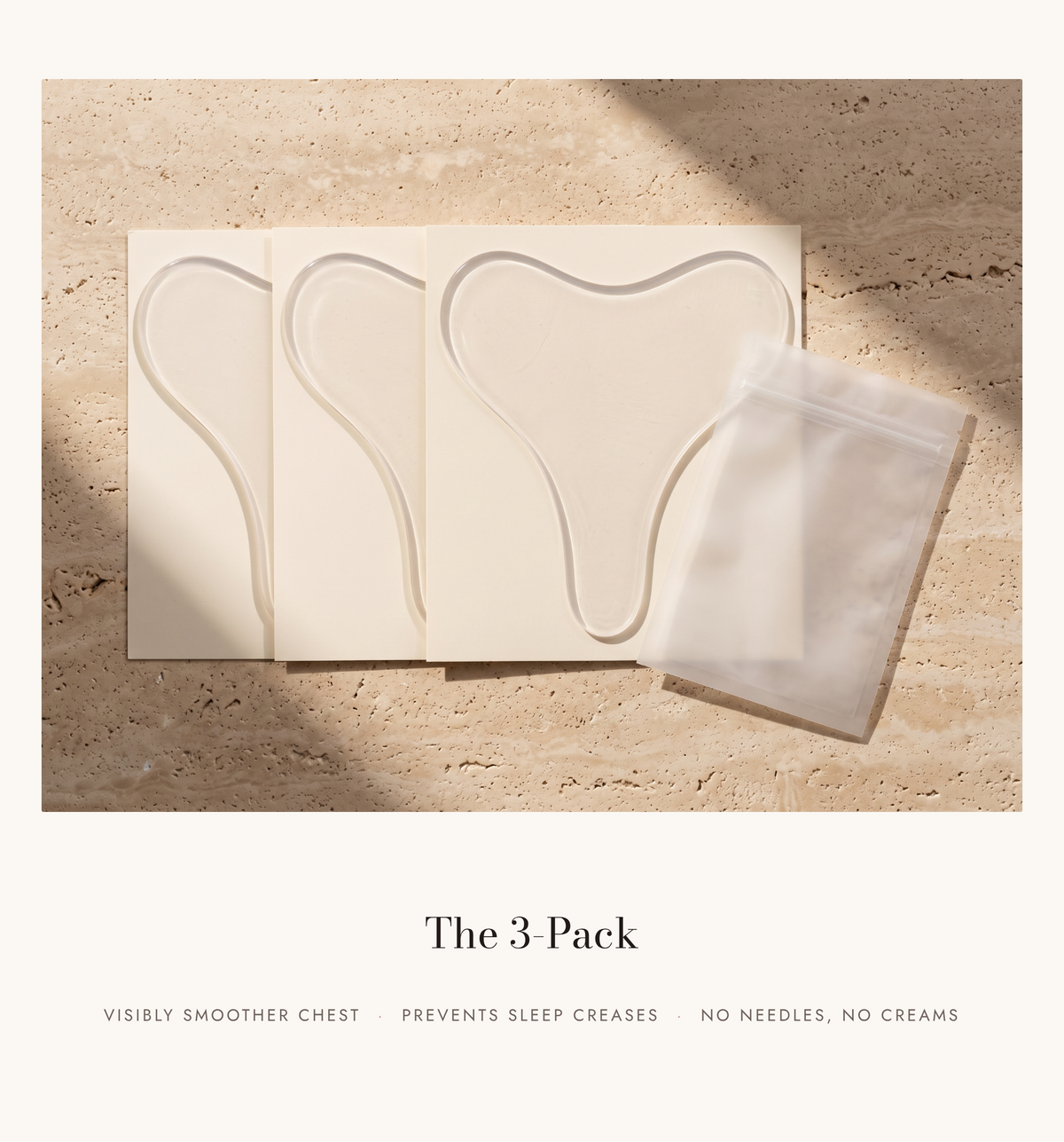 Lunisse 3-pack of anti-wrinkle chest patches
